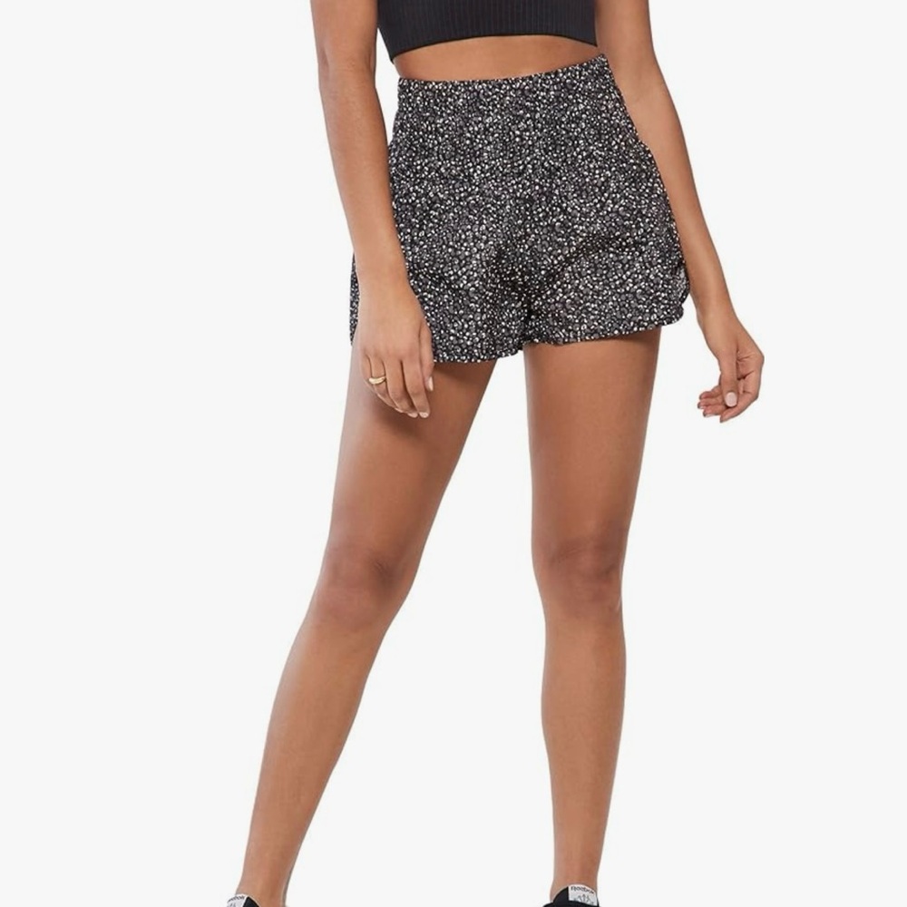 Free People Movement | High-Rise the Way Home Shorts | Black Chettah